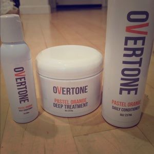Overtone pastel Orange hair conditioner set